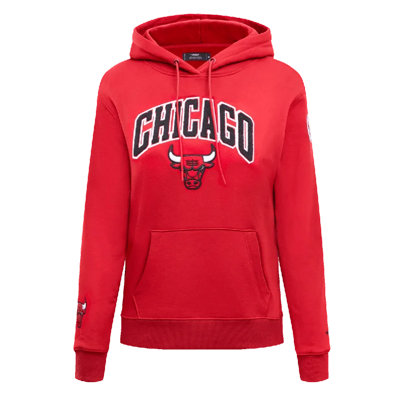 NBA CHICAGO BULLS CLASSIC WOMEN'S PO HOODIE (RED)