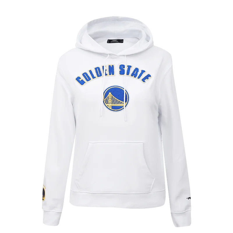 NBA GOLDEN STATE WARRIORS CLASSIC WOMEN'S PO HOODIE (WHITE)