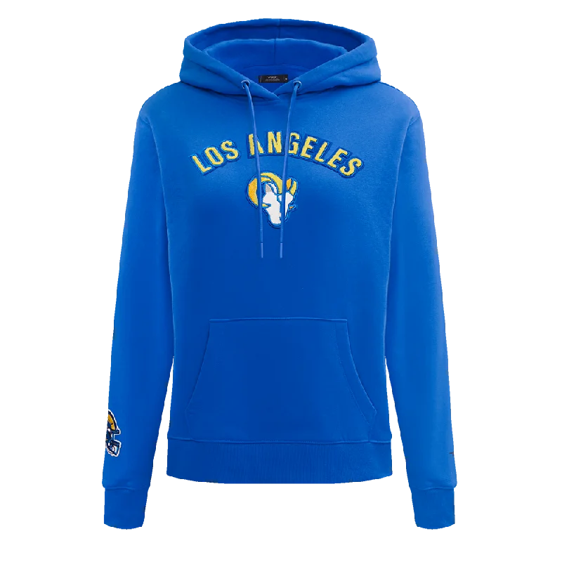 NFL LOS ANGELES RAMS CLASSIC WOMEN'S PO HOODIE (ROYAL BLUE)