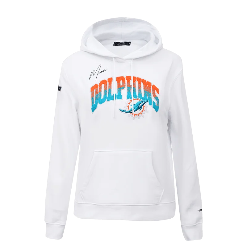 NFL MIAMI DOLPHINS HOMETOWN WOMEN'S PO HOODIE (WHITE)