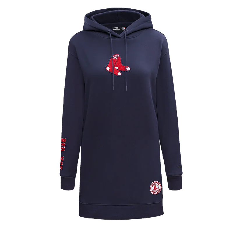 MLB BOSTON RED SOX CLASSIC WOMEN'S HOODIE DRESS (MIDNIGHT NAVY)