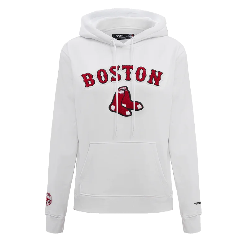 MLB BOSTON RED SOX CLASSIC WOMEN'S PO HOODIE (WHITE)