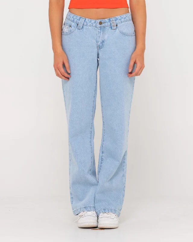 Super Low Rise Straight Leg Denim Jean