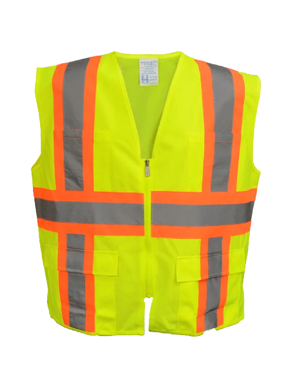 Zip 6 Pocket Reflective ANSI Class 2 Vest