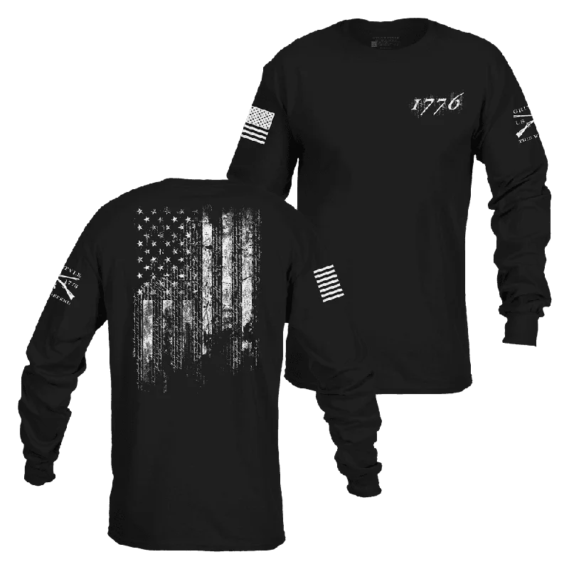 1776 Flag Long Sleeve - Black