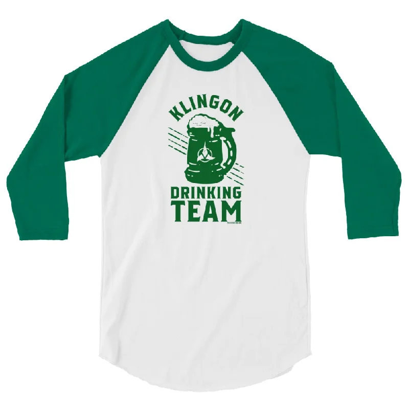 Star Trek Klingon Drinking Team Unisex 3/4 Sleeve Raglan Shirt