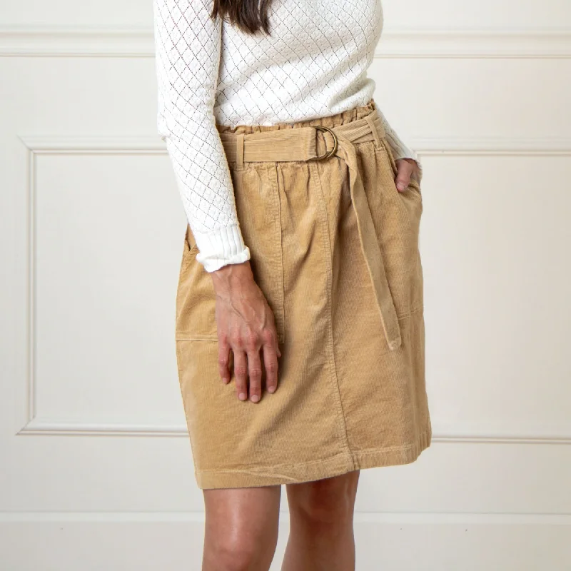 Organic Cinch Waist Cord Skirt