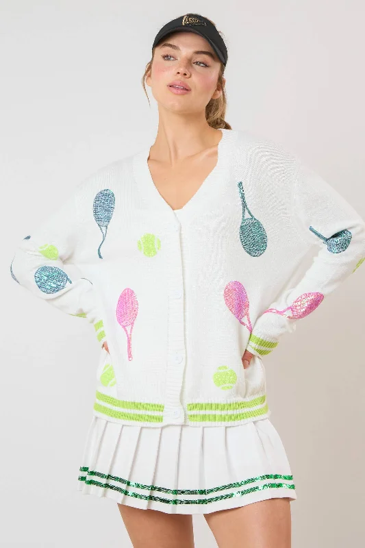 Sequin Racket sweater