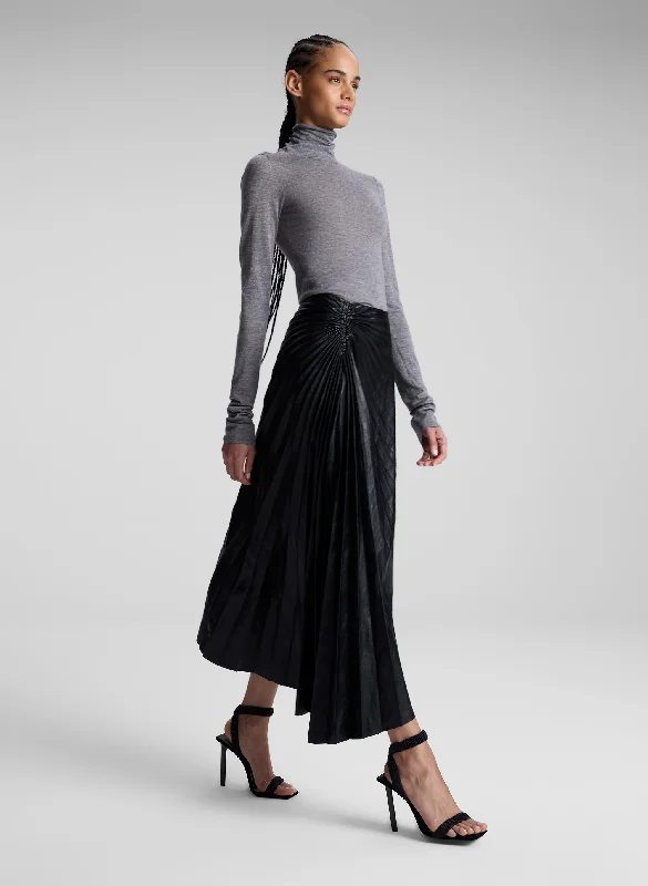 Tracy Textured Vegan Leather Skirt