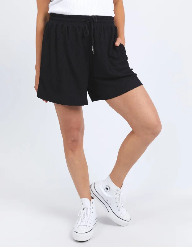 Xanthe Rib Shorts Black