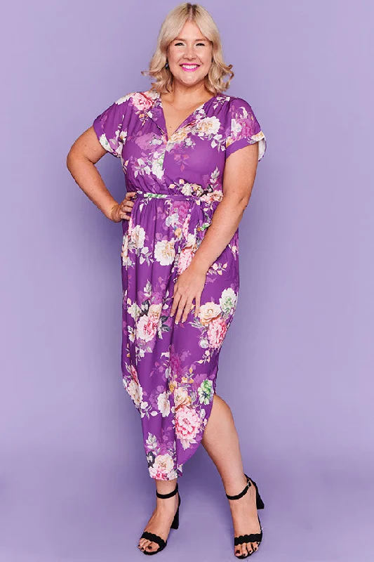 Arlo Antique Purple Floral Dress