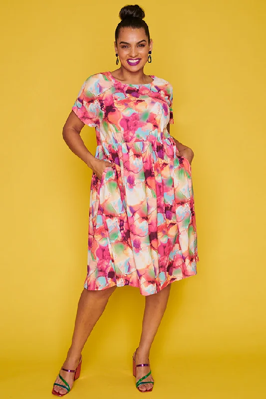 Bam Floral Painting Dress