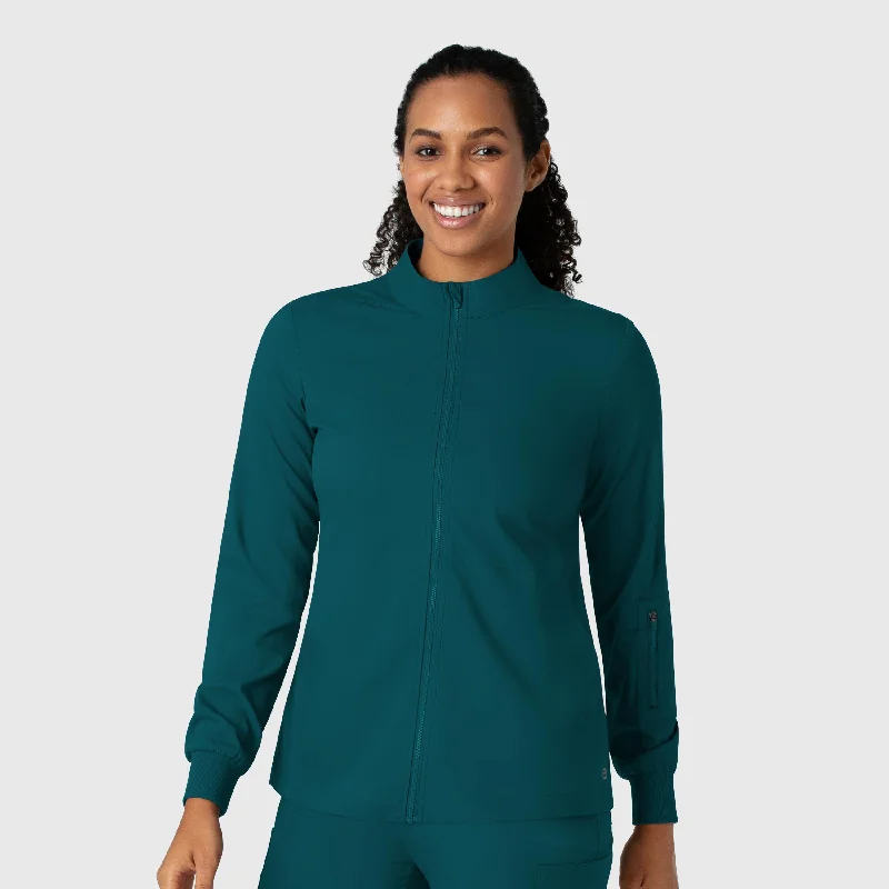 Boundless Women's Warm Up Scrub Jacket - Caribbean