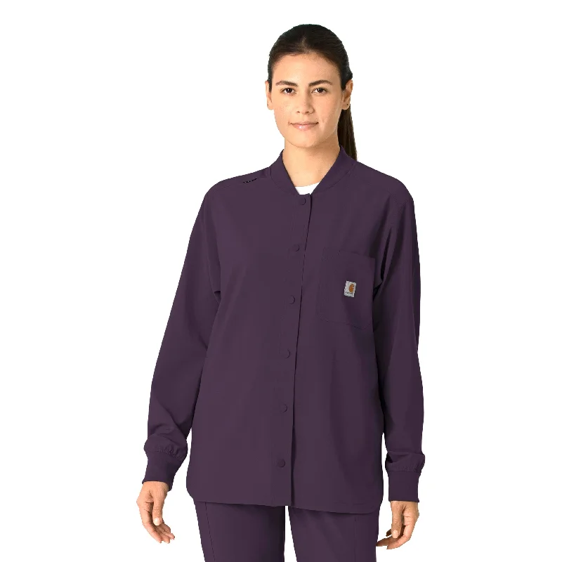 Carhartt Force Cross-Flex Women's Shirt Jacket - Black Plum